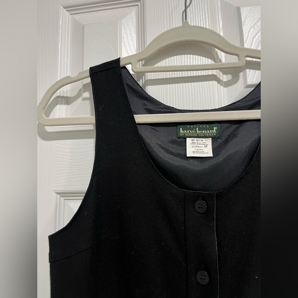 Harvé Benard black wool dress- Size 4P - Picture 2 of 7